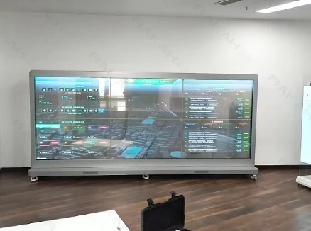 OLED透明屏2×3整机视频墙:打造展厅视觉新地标